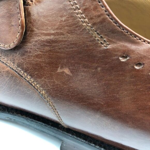 Johnston & Murphy Men's Brown Leather Monk Buckle Style Shoes 11.5M Sheepskin - Picture 12 of 12